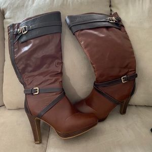Wide calf knee high boots